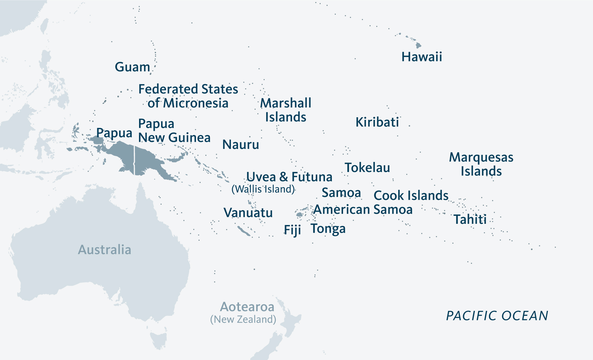 Pacific Islands Map Pacific Islands Map