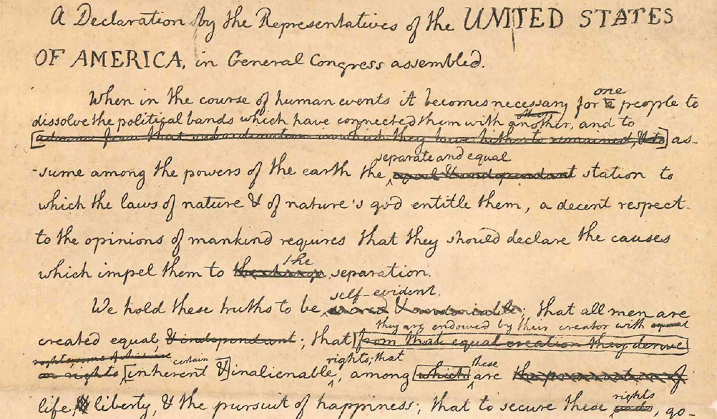 Draft of the Declaration of Independence