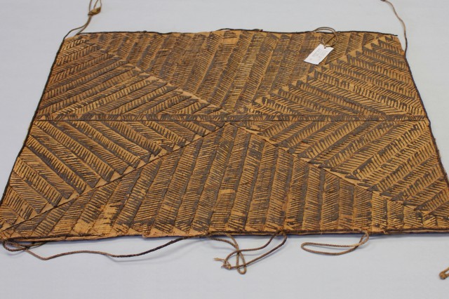 Anthro - Bark cloth (tapa), large area siapo stamp from Samoa
