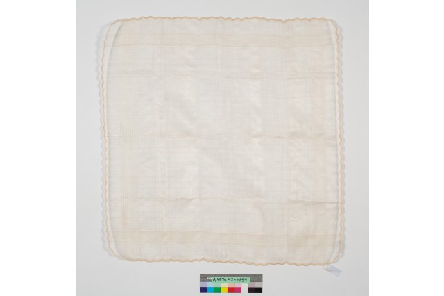 Anthro - Philippine Jusi Cloth: Pina fiber veil, donor was nurse in Spanish American War