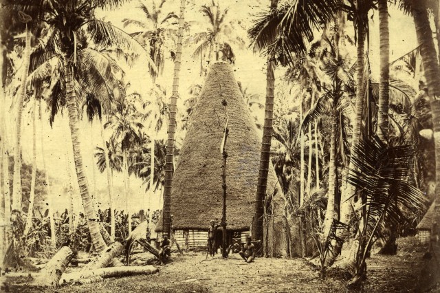 Anthro - Bark cloth (other), Harrison historic photo of New Caledonian hut