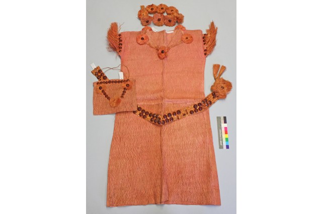 Anthro - Bark cloth (tapa), dance outfit from Tahiti