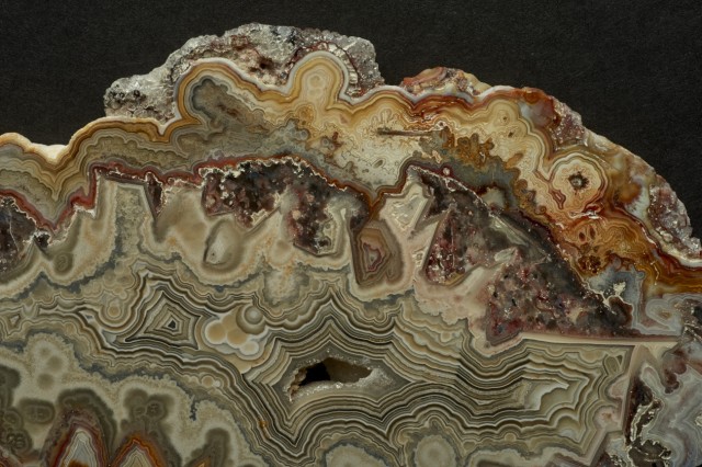 Mineral specimen with lots of colored layers