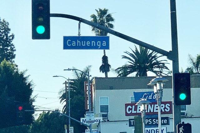 Cahuenga Boulevard Street Sign