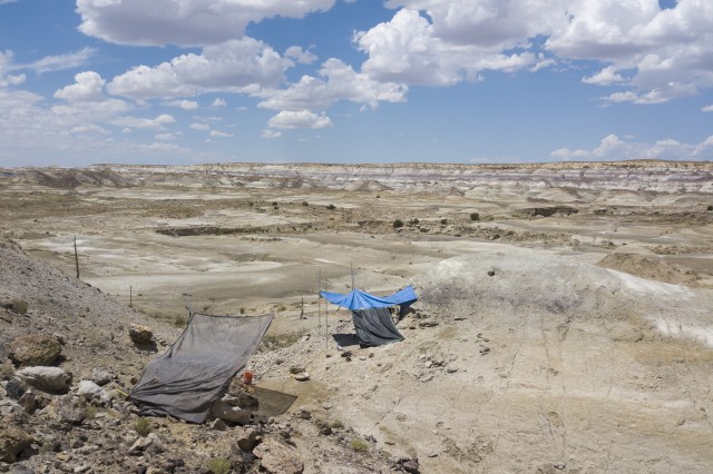 Excavation tent in the Grand View site