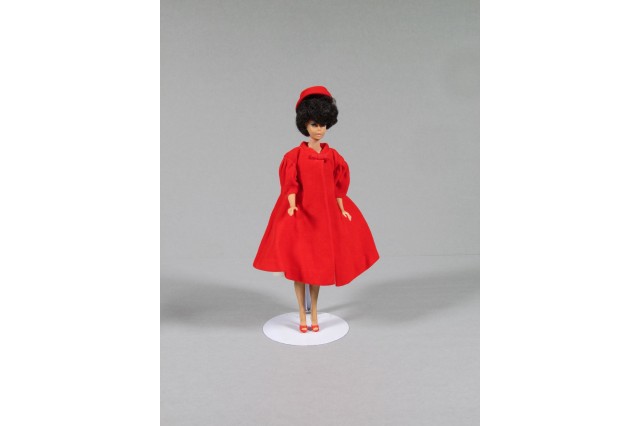Barbie with red coat 