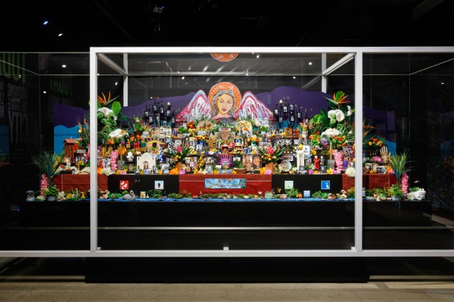picture of the Esparza&#039;s altar to Los Angeles on display at the Natural History Museum of Los Angeles County