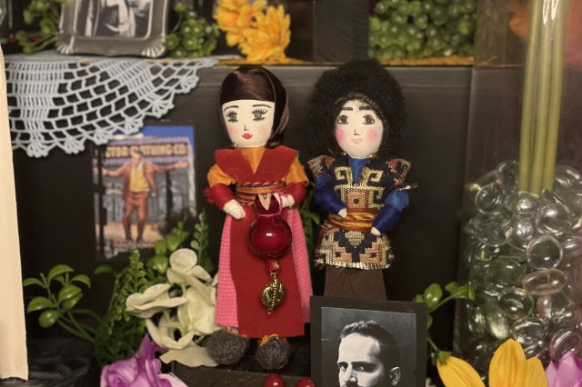two Armenian dolls featured in the altar 