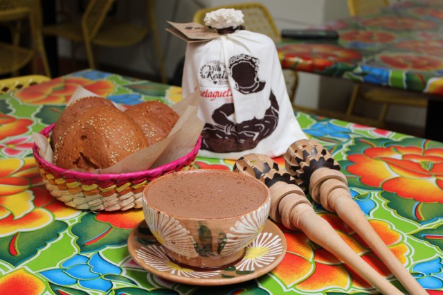 chocolate and bread on a table 