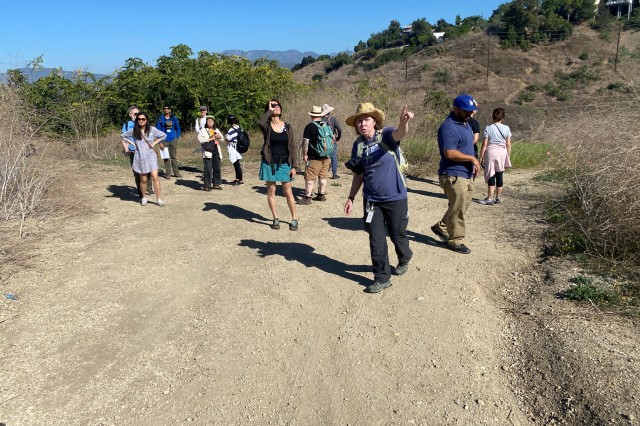 Amy Jaecker-Jones leads a nature walk at Elephant Hill