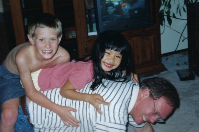 Kanya and her father and brother