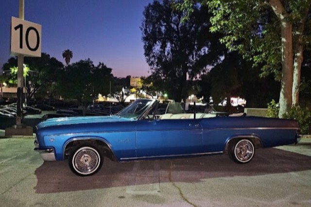 Sandy&#039;s dad&#039;s current blue lowrider