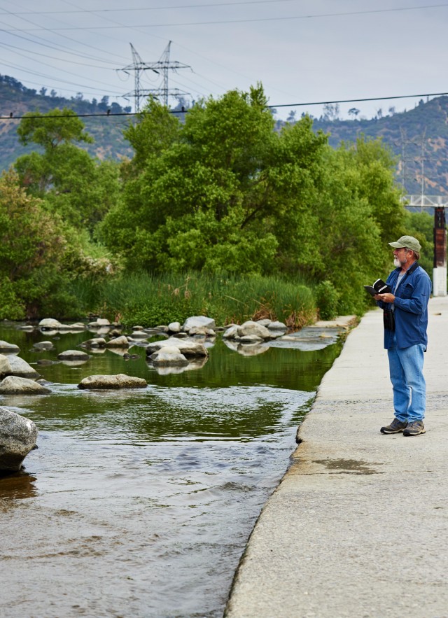 kimball garrett walking down the LA river