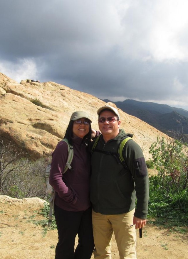 Dennis and Gerri hiking in Topanga State Park
