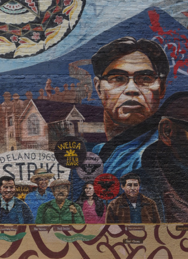 Filipino American Mural at Unidad Park titled Filipino Americans: A Glorious History, A Golden Legacy 