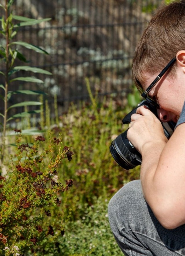 Image of a person photographing nature