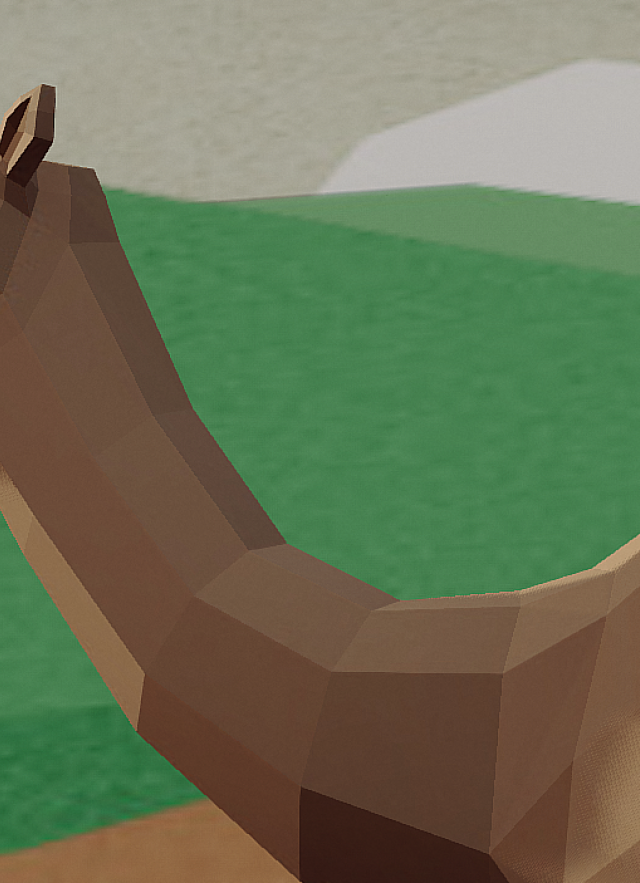 Low Poly Camel in Enviro