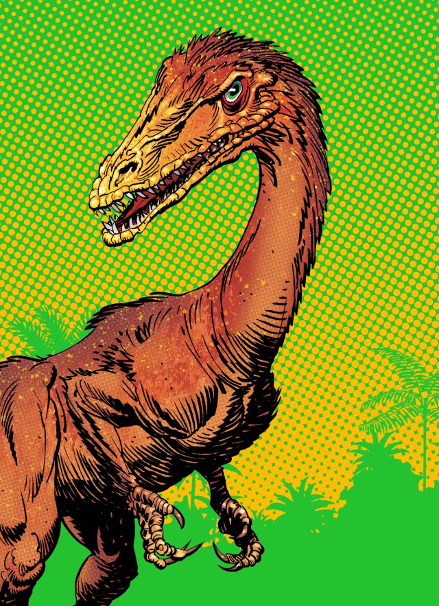 Dino Fest 2023 art featuring Coelophysis