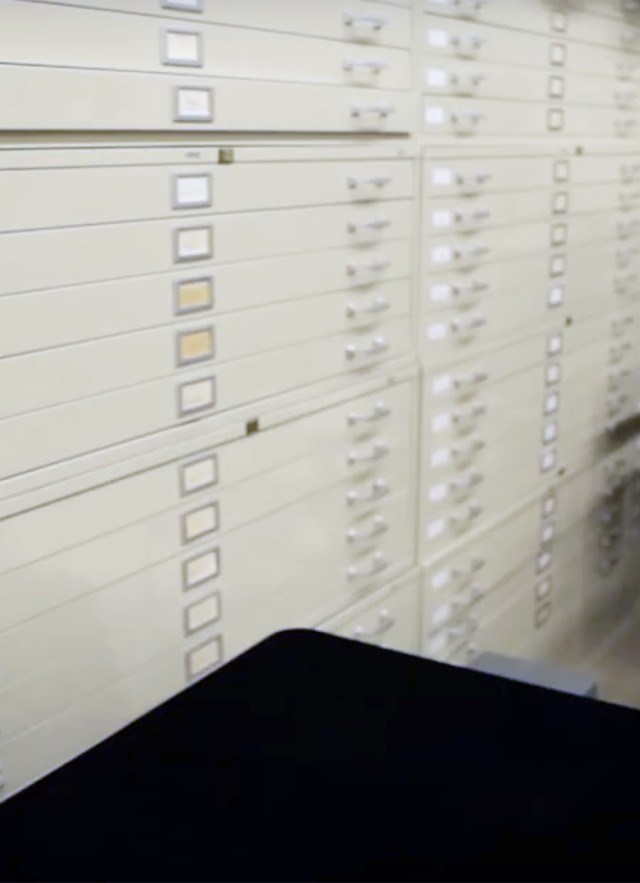 Flat file drawers from NHM&#039;s Seaver Center