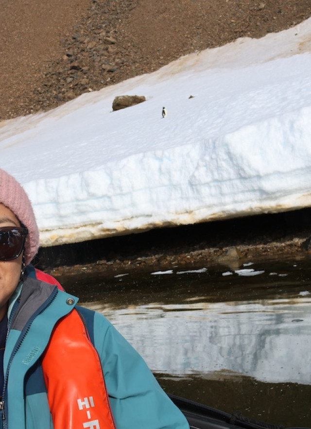 Tania Pineda-Enriquez, Collections Manager of Echinoderms in Antarctica