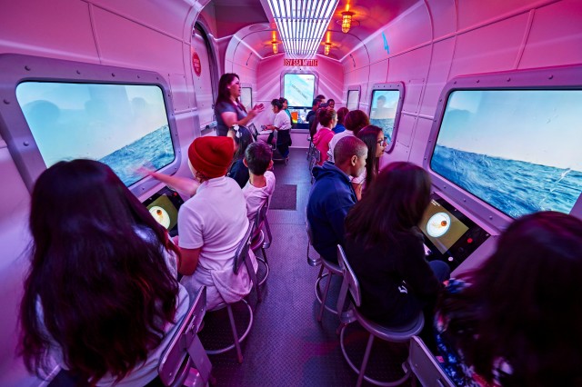mobile museum ocean experience kids in bus NHM programs