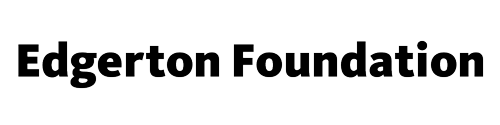 Edgerton Foundation in black bold letters