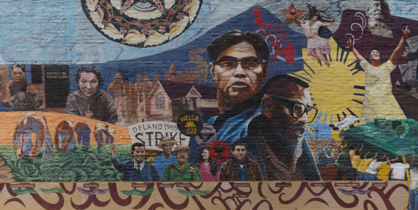 Filipino American Mural at Unidad Park titled Filipino Americans: A Glorious History, A Golden Legacy 