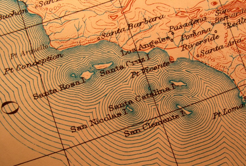 Channel Islands undeersea map