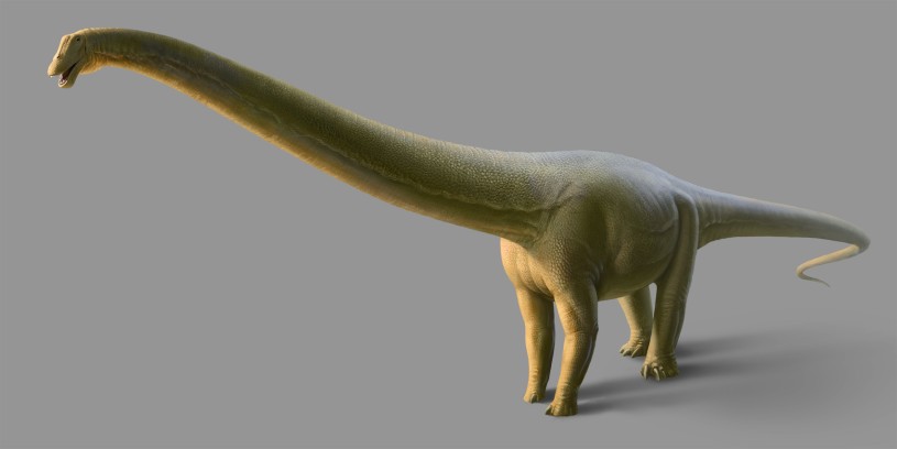 Long-necked green dinosaur