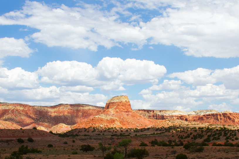 A mesa overlooked by clouds 