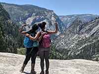 Photo of two members of Black Girls Trekkin&#039; on a hike