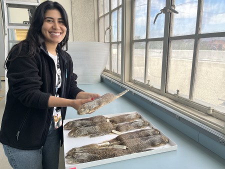 Cassandra Garcia with specimens